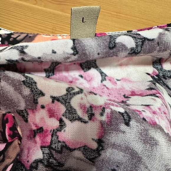 Floral Tiered Midi Dress with ¾ Sleeves | Black + Pink Print Soya Concept Size L - Picture 8 of 9